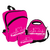 Kit Mochila + Lancheira + Necessaire Enfermagem Poa Rosa - Criarte Presentes