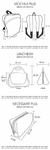 Kit Mochila + Lancheira + Necessaire Enfermagem Poa Preto