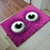 Tapete Para Porta De Entrada Capacho Decorativo Antiderrapante - Monstrinho Roxo