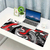 Mouse Pad Gamer Speed Extra Grande Abstrato Premium Preto Vermelho- Borda Costurada Perfeito para Jogar