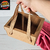 10 Caixas Cesta com Alça - Kraft - Tampa Visor