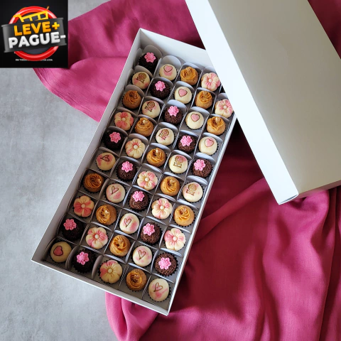 10 Caixas para Caixetas 3.5x3.5cm 50 doces - altura 5.5cm - Tampa Papel - Branca