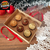 10 Caixas com berço para 06 brigadeiros - kraft - Tampa Transparente