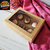10 Caixas com berço para 06 brigadeiros - Kraft- Altura 5cm - Visor transparente - GLPbox