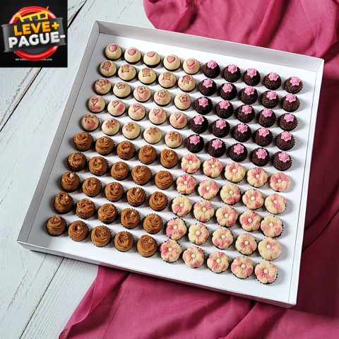 10 Caixas com Berço 100 brigadeiros - altura 5.5 cm - Tampa Papel - Branca - comprar online