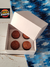 10 Caixas com berço para 4 brigadeiros Branca - Tampa Papel - 20 a 27g