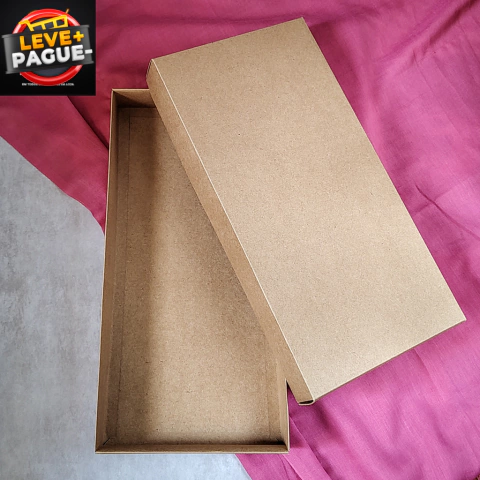 10 Caixas Presenteáveis 38x19 - altura 5.5cm - Tampa Papel  Kraft