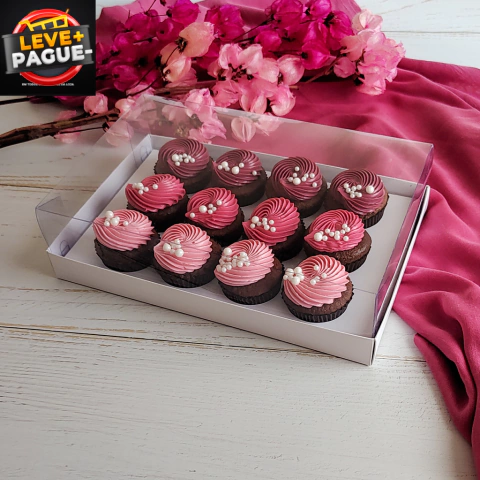 10 Caixas para 12 Mini cupcake - Branca