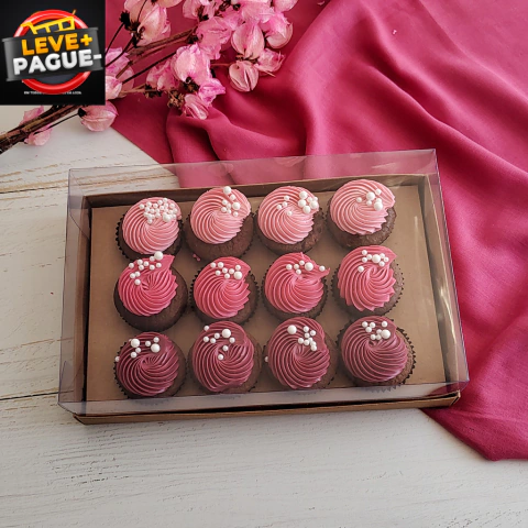 10 Caixas para 12 Mini cupcake - Kraft