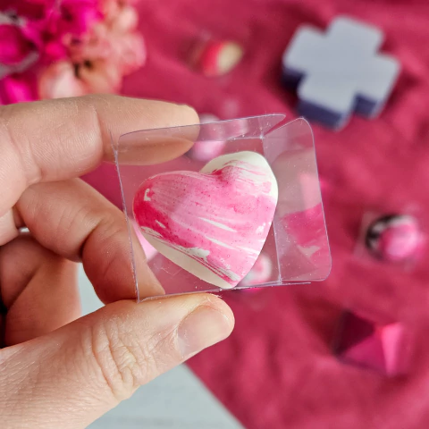 1000 (mil) forminhas 4 petalas quadradas 3,5x3,5 Transparente