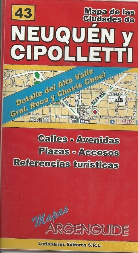 Mapa de las ciudades de Neuquén y Cipolletti