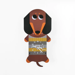 Reloj Péndulo Perro Salchicha