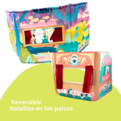 Telón de Teatro + 5 Títeres de dedo Humanitos - tienda online