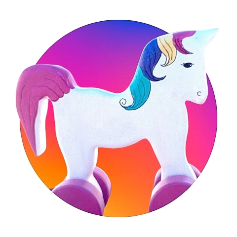 Unicornio con rueditas