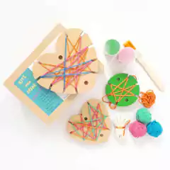 Kit DIY Móviles de Madera para Pintar | Témpera Lavable, Hilos y Diseño Creativo (+3 años) - comprar online
