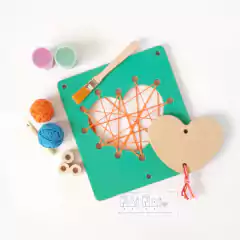 Kit DIY Cuadro para Bordar y Pintar | Enhebrado, Témpera Lavable y Motricidad Fina (+3 años en internet