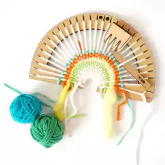 Kit Telar Arcoíris | Iniciación al Tejido, Motricidad Fina y Bastidor Desmontable (+6 años) en internet