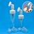 10 Frascos pump com válvula espumadora e escova de limpeza de silicone 100ml e 200ml