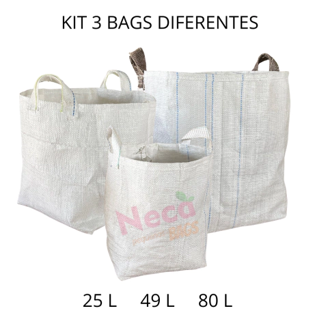 kit 3 unidades ( 25 litros, 49 litros e 80 litros) - comprar online