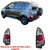 Lanterna Aircross / C3 Picasso 2011/... Tricolor Cristal/Vermelho/Fume Com Friso Cromado Arteb