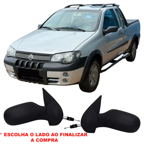 Retrovisor Palio/Strada 2 portas 2004 2005 2006 2007 com comando METAGAL - comprar online