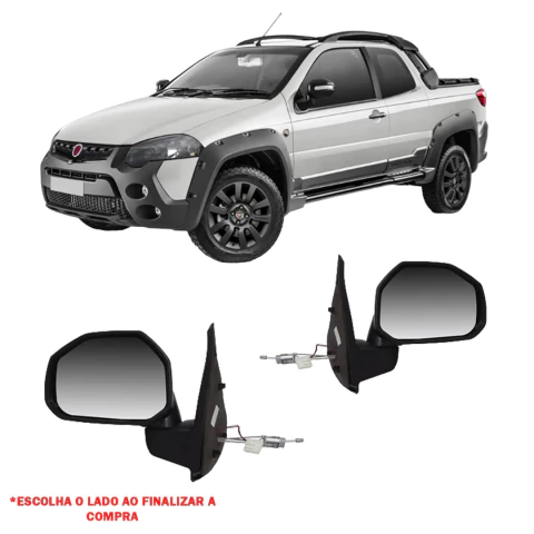 Retrovisor Strada Adventure Locker 2 portas 2008 2009 2010 elétrico METAGAL