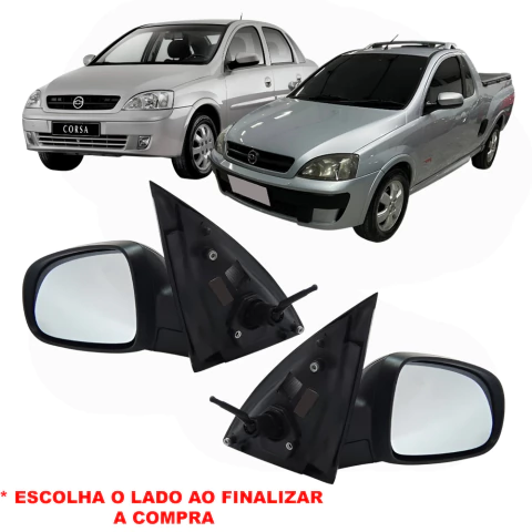 Retrovisor Corsa/Montana 2003 2004 2005 2006 2007 2008 2009 2010 Com Comando Preto Texturizado FICOSA - comprar online
