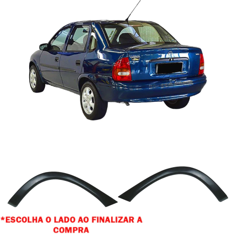 Moldura Paralama Corsa Sedan 1996/2010 Traseiro Liso Kj