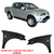 Paralama L200 Triton 2008/... Com Furo Moldura