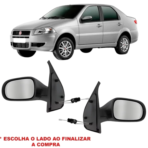 Retrovisor Palio 2008 a 2011 2 Portas Siena/Strada/Weekend Com Comando SKYWIND - comprar online