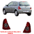 Lanterna Clio 2003/2012 Bicolor Ré Fume Hatch Carcaça Vermelha Traseiro Fitam