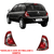 Lanterna Clio Mio 2013/... Carcaça Vermelho Hatch Traseiro Fitam