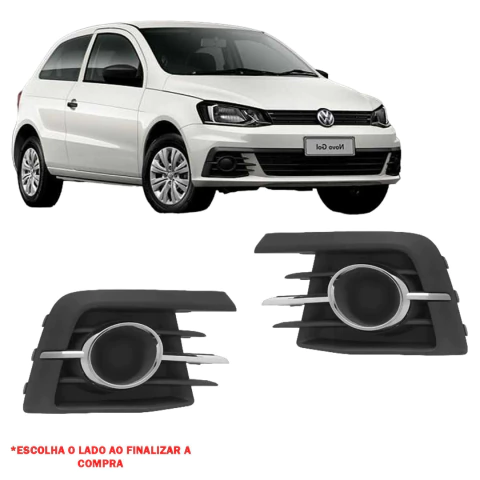 Moldura De Milha Gol G7/Voyage 2017/2018 Preta Sem Furo Com Aro Cromado Verbena