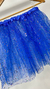 Saia de tule azul royal