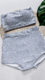 Conjunto hot pants prateado