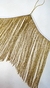 Cropped de franja dourado - comprar online