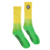 Creature Bonehead Flame Crew Socks Yellow/Green