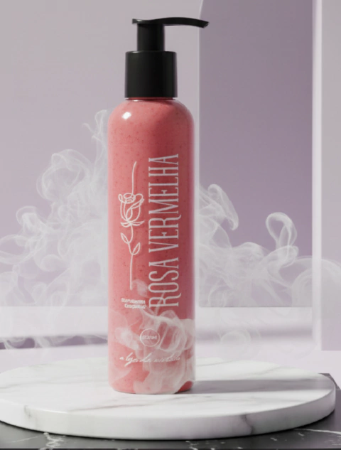 Esfoliante Rosa Vermelha 200ml - Esfoliação Corporal e Limpeza Energética no Banho - comprar online