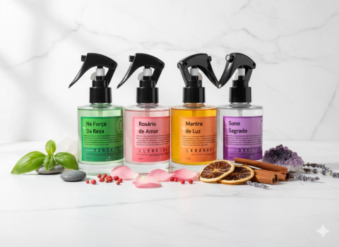 Kit Spray Terapêutico: Sono Sagrado, Rosário do Amor, Na Força da Reza e Mantra de Luz - 100ml - comprar online