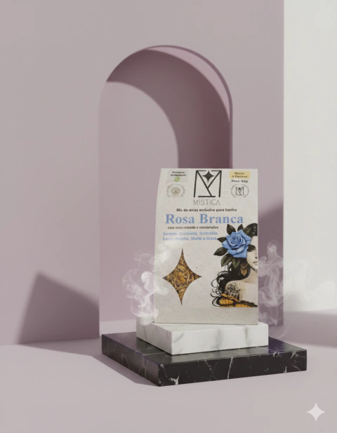 Banho Rosa Branca – Proteção Espiritual, Limpeza e Blindagem Energética (30g) - comprar online