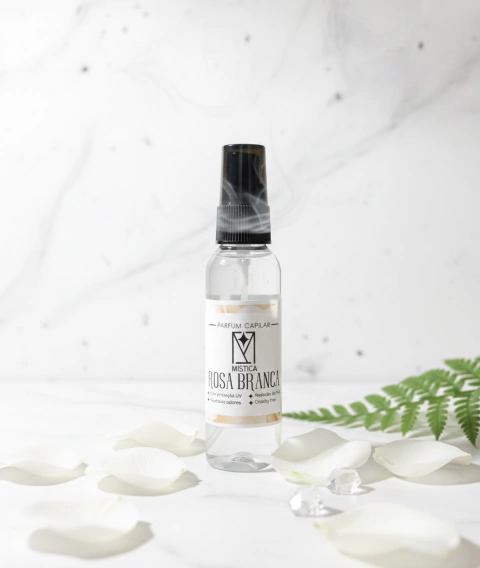 Perfume Capilar Rosa Branca – Leveza, Purificação e Proteção (PROTETOR UV) - comprar online