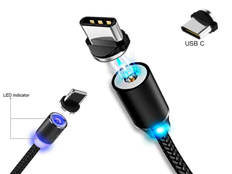 Cable Magnetico Usb Tipo C Punta Imantada 360