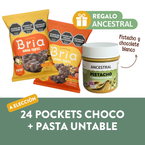 24 Pockets con chocolate + Pasta Untable de Regalo