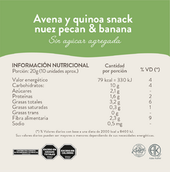 Snack Nuez Pecan & Banana (SIN Azúcar Agregada) en internet
