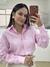 Camisa de Linho Rosa bebê