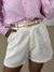 Short de Linho Clara Off White - Zadrí Store