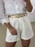 Short de Linho Clara Off White