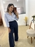 Calça Wide Leg Camila Azul Marinho - comprar online
