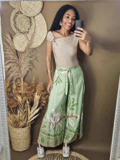 Pantalona Maia - Estampa Verde - comprar online