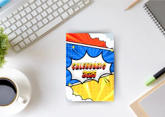 Arquivo digital Calendário 2025 Super-heróis Vertical na internet